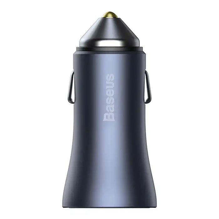 Baseus Golden Contactor Pro Car Charger 2x USB, 40W (gray) +  Cable USB to USB-C 1m (black)