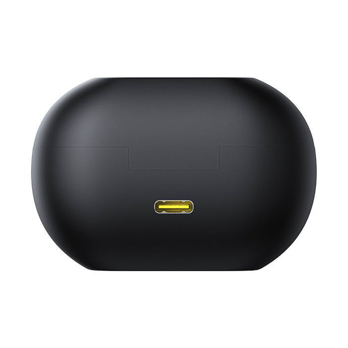 Baseus Bass 15 Clip OWS Wireless Headphones with Baseus Simple USB-C 3A 30cm Cable - Black