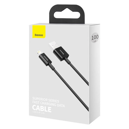 Baseus Superior Series Cable USB to iP 2.4A 1m (black)