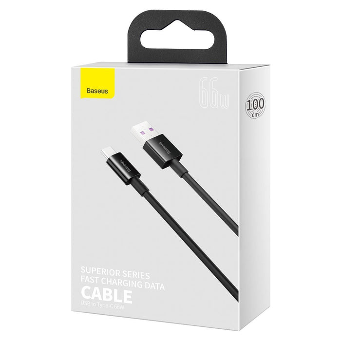 Baseus Superior Series Cable USB to USB-C, 66W, 1m (black)