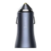 Baseus Golden Contactor Pro Car Charger USB + USB-C, QC4.0+, PD, SCP, 40W (gray) + CabelUSB do USB-C 1m (black)