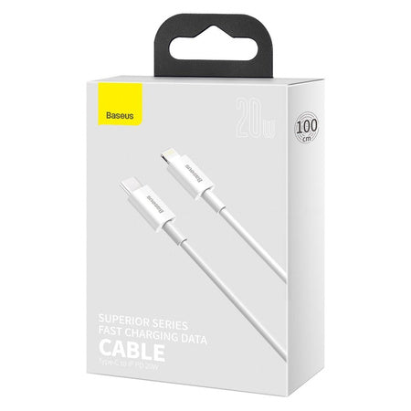 Baseus Superior Series Cable USB-C to Lightning, 20W, PD, 1m (white)