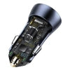 Baseus Golden Contactor Pro Car Charger USB + USB-C, QC4.0+, PD, SCP, 40W (gray) + Cable USB-C do iP 1m (black)