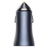 Baseus Golden Contactor Pro Car Charger USB + USB-C, QC4.0+, PD, SCP, 40W (gray) + Cable USB-C do iP 1m (black)