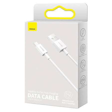 Baseus Superior Series Cable USB to micro USB, 2A, 1m (white)