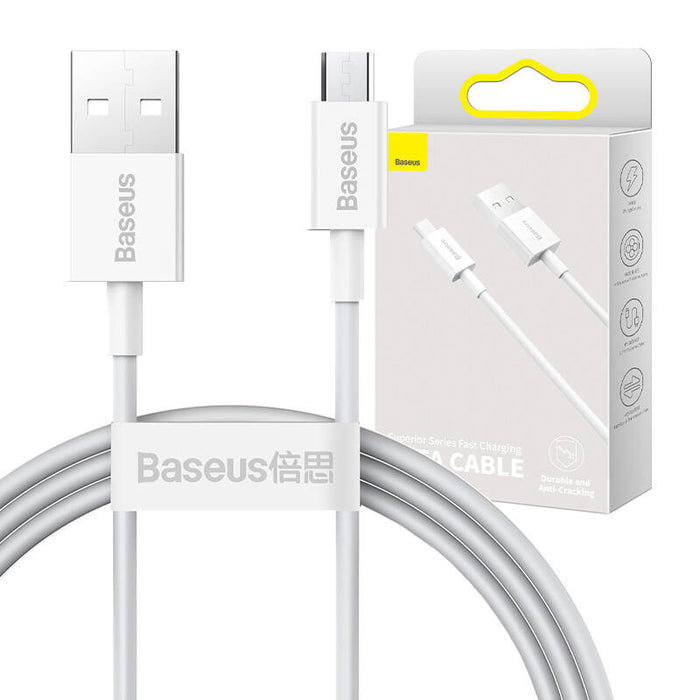 Baseus Superior Series Cable USB to micro USB, 2A, 1m (white)