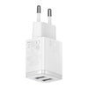 Baseus Compact Quick Charger, 2x USB, 10.5W (white)
