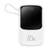 Powerbank Baseus Qpow Pro with USB-C cable, USB-C, USB, 10000mAh, 22.5W (white)