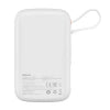 Powerbank Baseus Qpow Pro with USB-C cable, USB-C, USB, 10000mAh, 22.5W (white)
