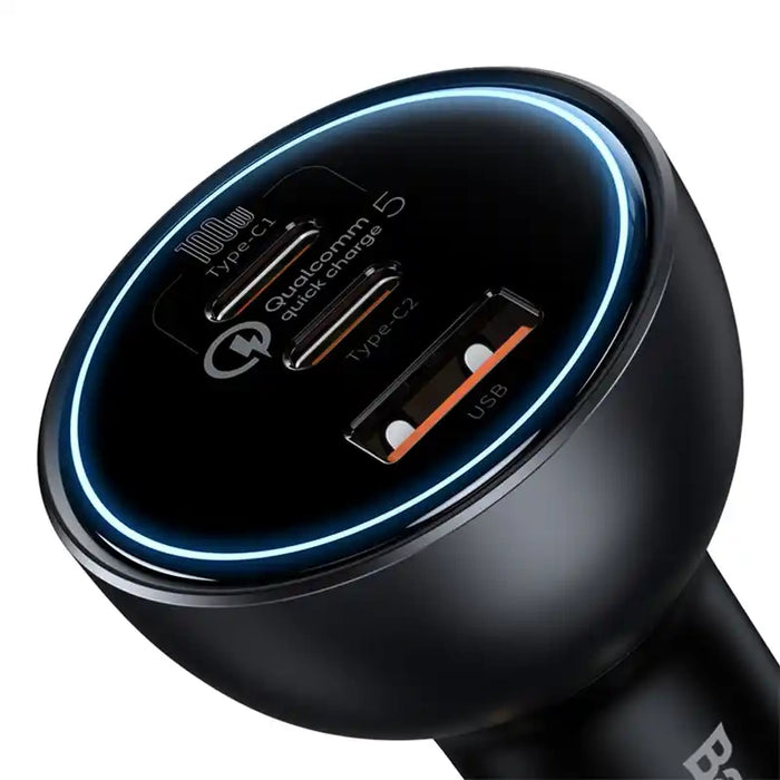 Car Charger Baseus Qualcomm, USB, 2x USB-C, 160W (Grey)