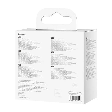 Wall charger Baseus GaN USB-C + USB, 100W + 1m cable (black)