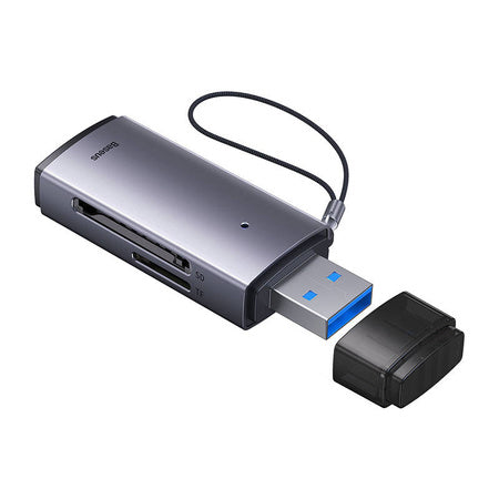 Baseus Lite Series SD/TF memory card reader, USB (gray)