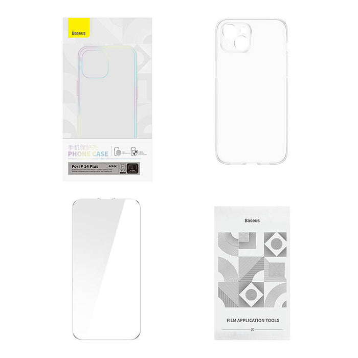 Baseus Crystal Series Case for iPhone 14 Plus + tempered glass