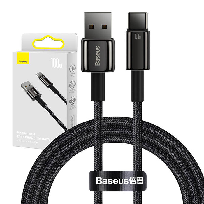Baseus Tungsten Gold Cable USB to USB-C, 100W, 1m (black)