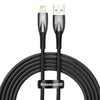 USB cable for Lightning Baseus Glimmer Series, 2.4A, 2m (Black)