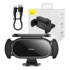 Solar Electric Car Phone Holder Baseus Steel Cannon Pro (Black)