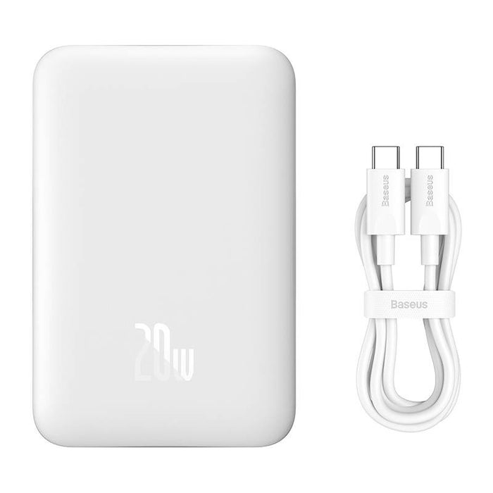Powerbank Baseus Magnetic, 10000mAh, USB-C 20W, MagSafe (white)