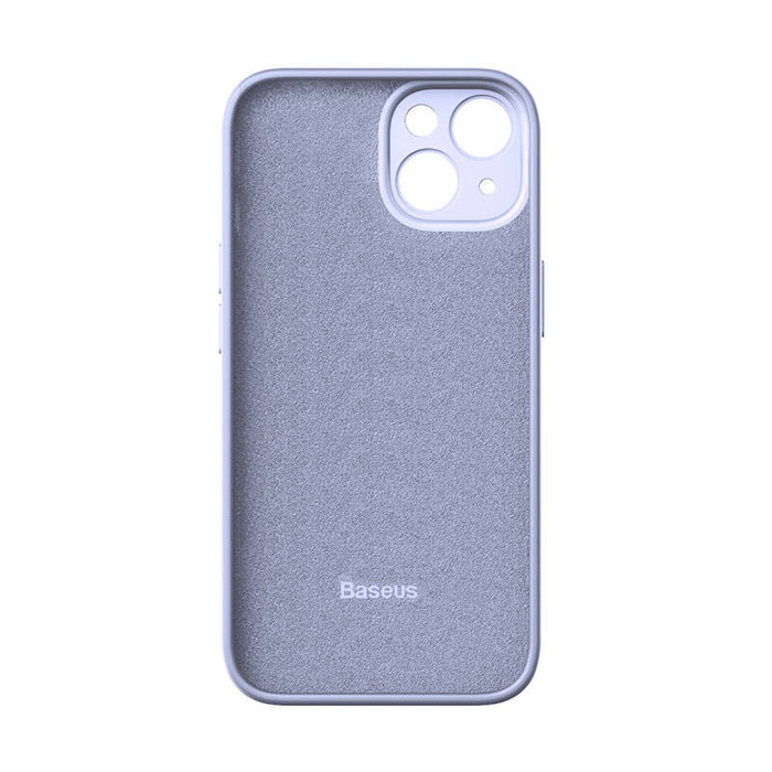 Baseus Liquid Silica Gel Case for iPhone 14 Plus (lavender)+ tempered glass + cleaning kit