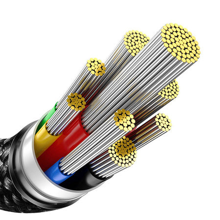 USB-C to USB-C cable Baseus Tungsten Gold 240W 3m (black)