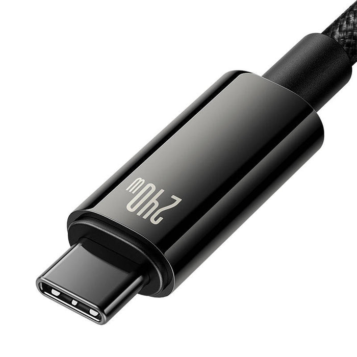 USB-C to USB-C cable Baseus Tungsten Gold 240W 3m (black)