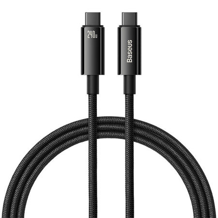 USB-C to USB-C cable Baseus Tungsten Gold 240W 1m (black)