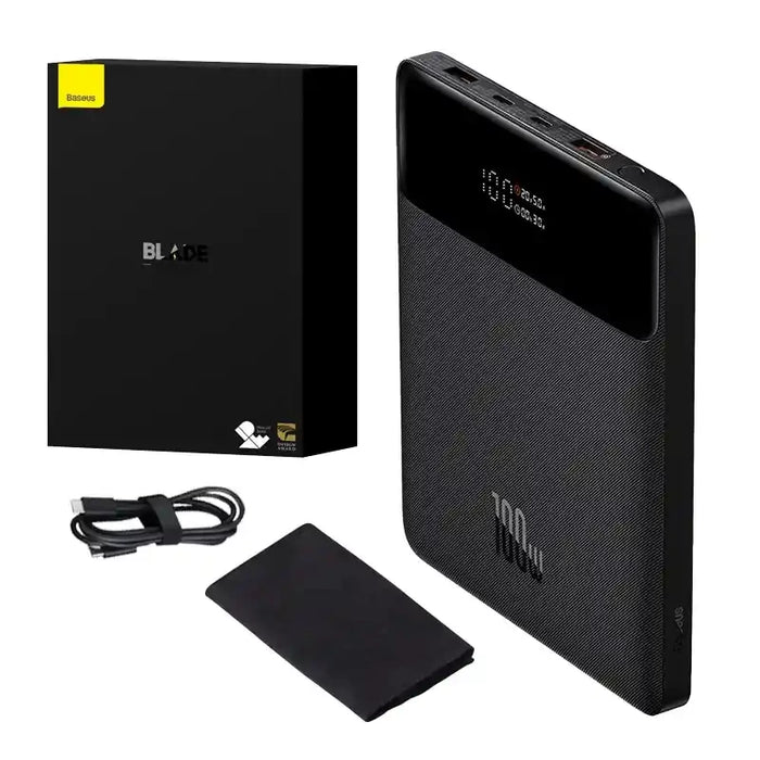 Powerbank Baseus Blade 20000mAh 2xUSB, 2xUSB-C + cable USB-C  100W (black)