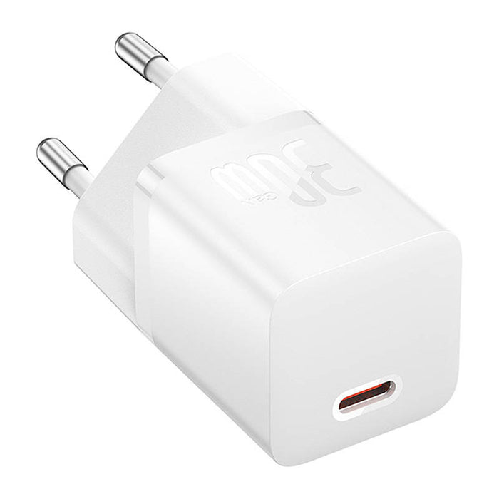 Mini wall charger Baseus GaN5 30W (white)