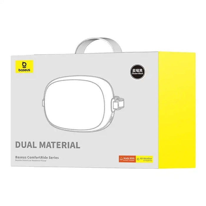 Double sided Car Headrest Mounted Pillow Baseus Comfort Ride (black)