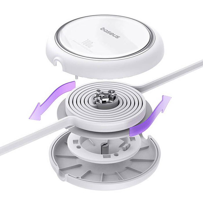 Cable USB-C to USB-C Baseus Free2Draw, PD, 100W, 1m (white)