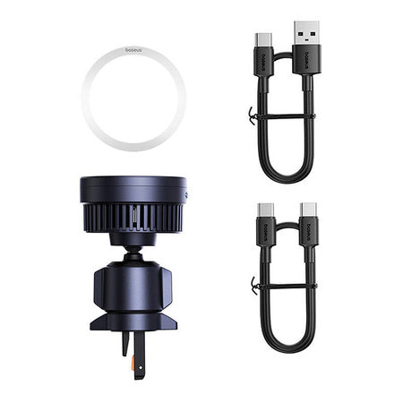 Baseus MagPro car mount with 15W Qi2.0 inductive charger (black)