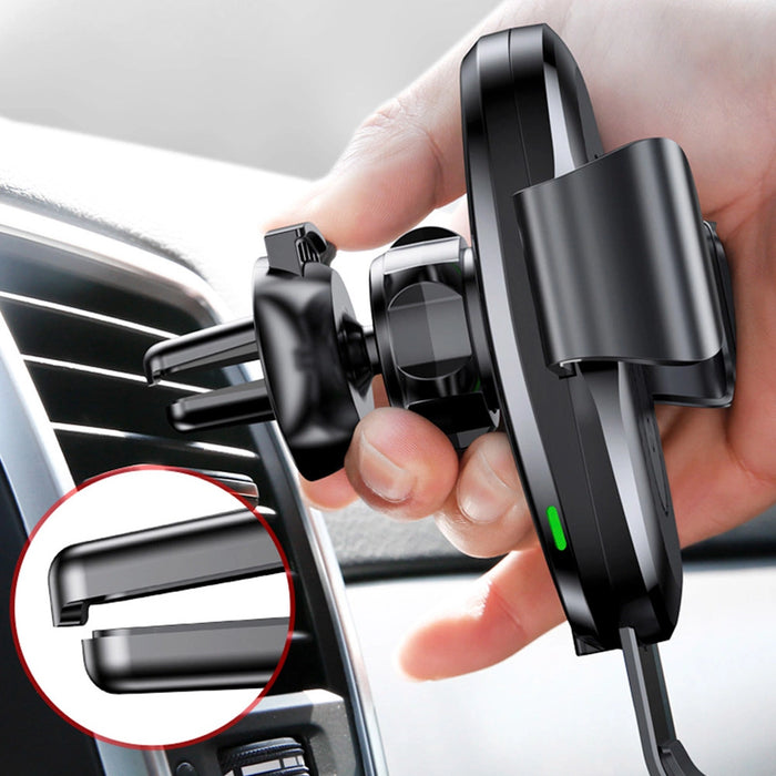 Baseus Wireless Charger Gravity Ventilation Car Holder + Qi Wireless Charger black (WXYL-01)