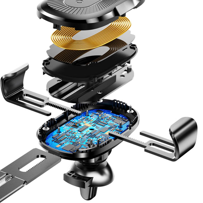 Baseus Wireless Charger Gravity Ventilation Car Holder + Qi Wireless Charger black (WXYL-01)