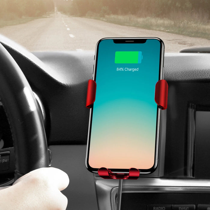 Baseus Wireless Charger Gravity Ventilation Car Holder + Qi Wireless Charger black (WXYL-01)