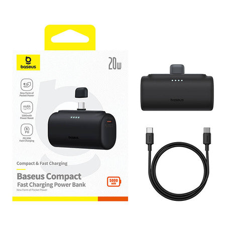 Powerbank Baseus Compact 5000mAh, 20W, USB-C (black)