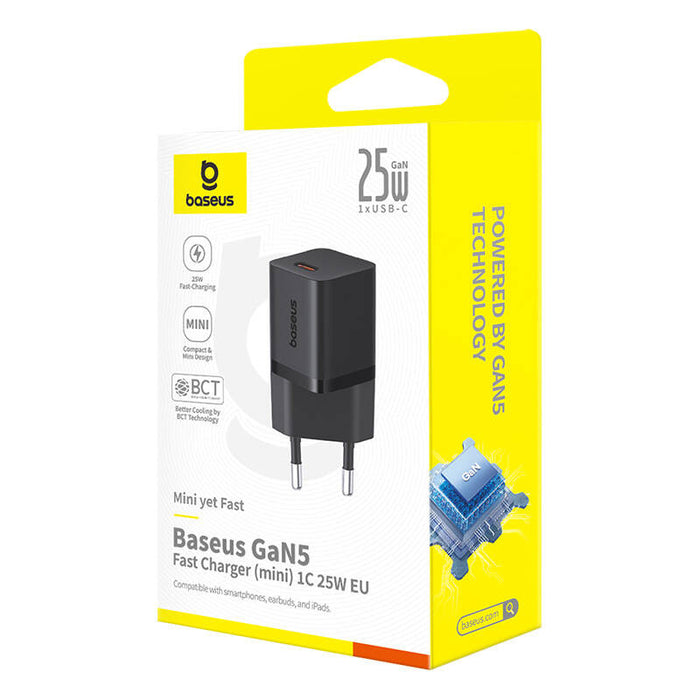 Fast Charger Baseus GaN5 mini 1C, 25W (black)