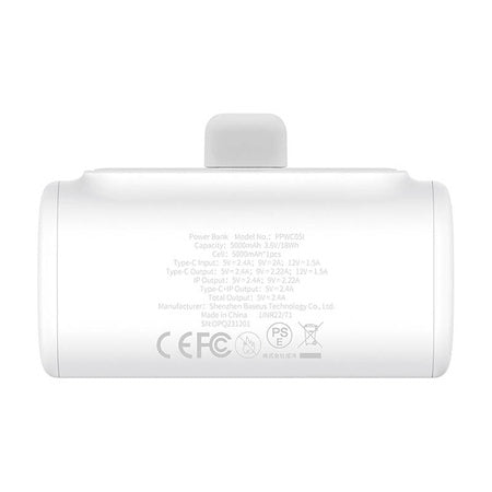 Powerbank OS-Baseus Compact IP 5000mAh 20W (white)