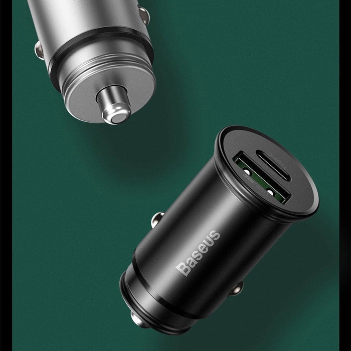 Baseus PPS smart car charger USB / USB Type C 30 W Quick Charge 4.0 QC4+ Power Delivery 3.0 VOOC SCP AFC MTKPE black (CCYS-C01)