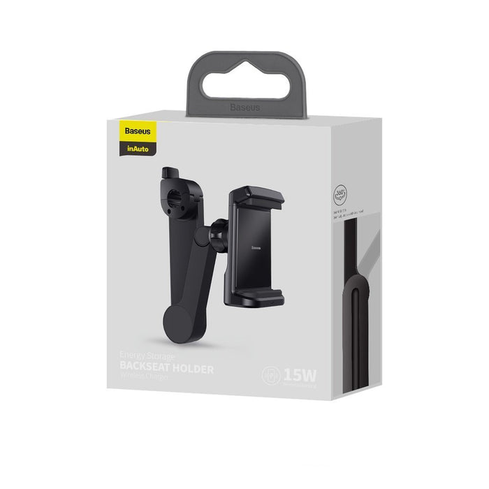 Baseus WXHZ-01 Qi Wireless Charger 15W Car Headrest Holder - Black