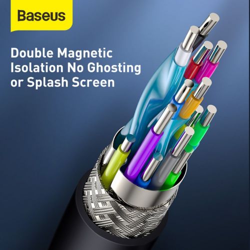 Baseus 2x HDMI 2.0 4K 60Hz Cable, 3D, HDR, 18Gbps, 1m (black)