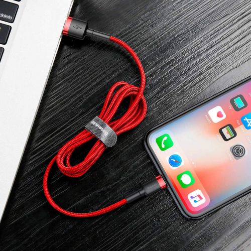 Baseus Cafule USB Lightning Cable 2,4A 0,5m (Red)