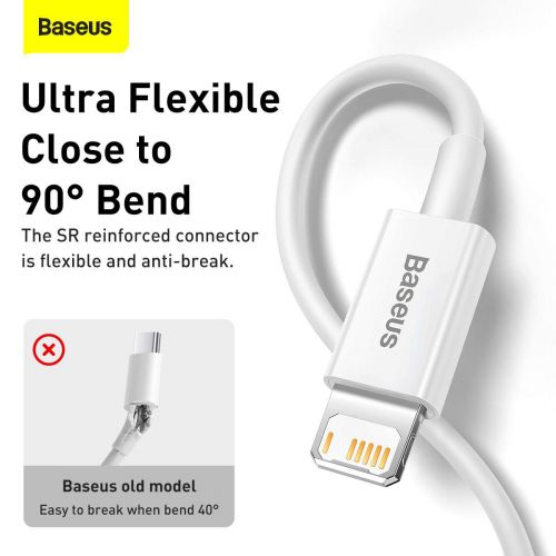 Baseus Superior Series Cable USB to iP 2.4A 2m (white)