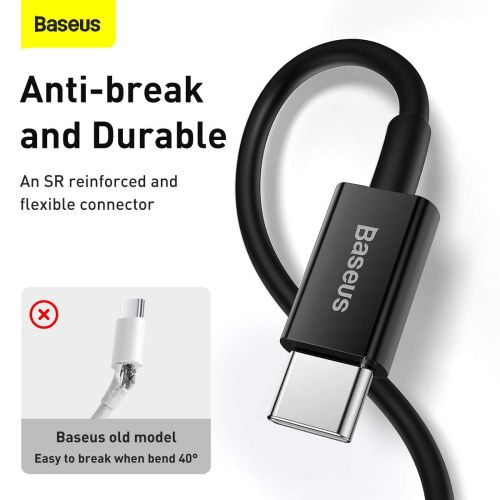Baseus Superior Series Cable USB-C to iP, 20W, PD, 1m (black)