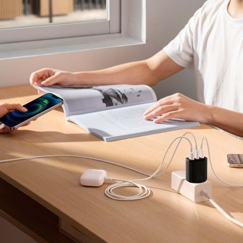 Baseus Compact Quick Charger, 3x USB, 17W (Black)