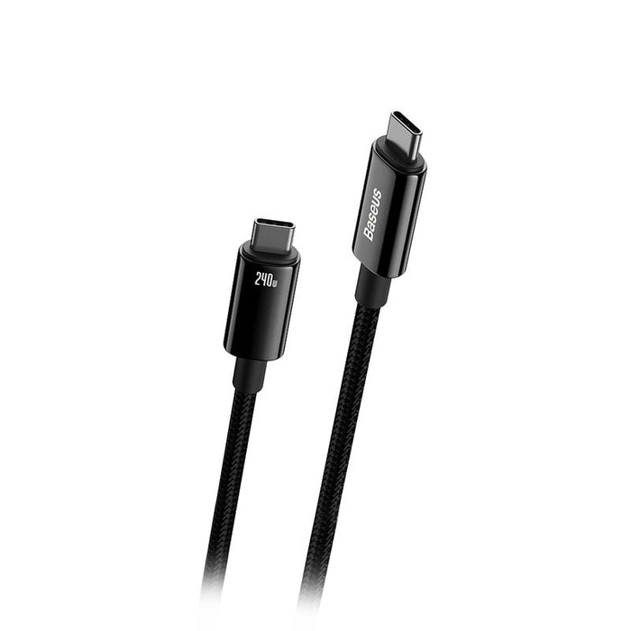USB-C to USB-C cable Baseus Tungsten Gold 240W 1m (black)