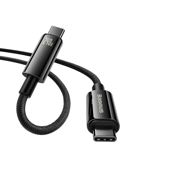 USB-C to USB-C cable Baseus Tungsten Gold 240W 1m (black)