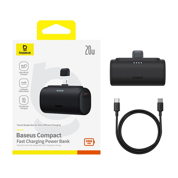 Powerbank OS-Baseus Compact IP 5000mAh 20W (black)