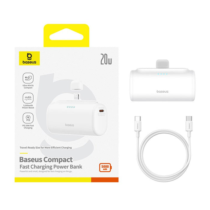 Powerbank OS-Baseus Compact IP 5000mAh 20W (white)