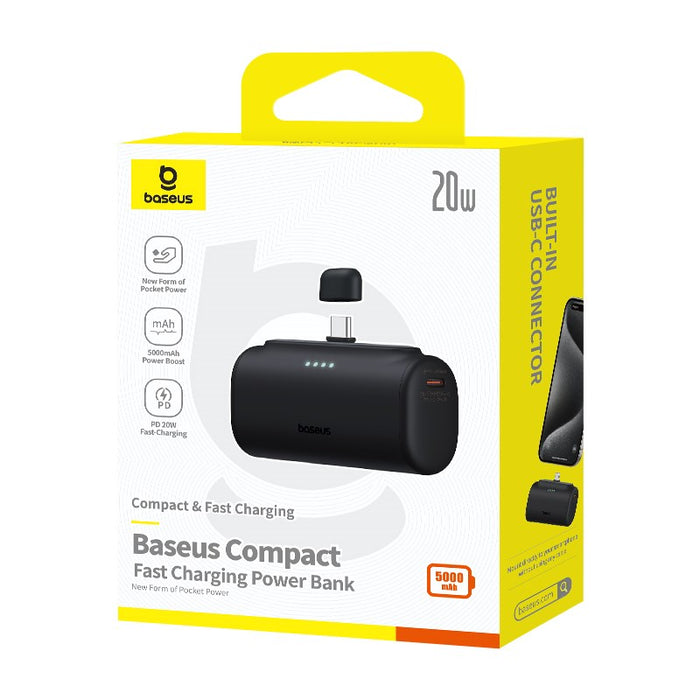 Powerbank Baseus Compact 5000mAh, 20W, USB-C (black)