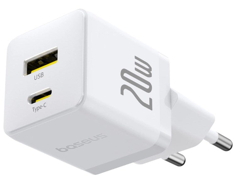 Baseus Palm 20W USB-C USB-A Wall Charger - White