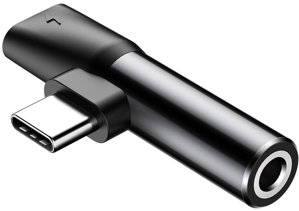 Baseus Audio Adapter USB-C to Mini Jack 3.5mm + USB-C (black)